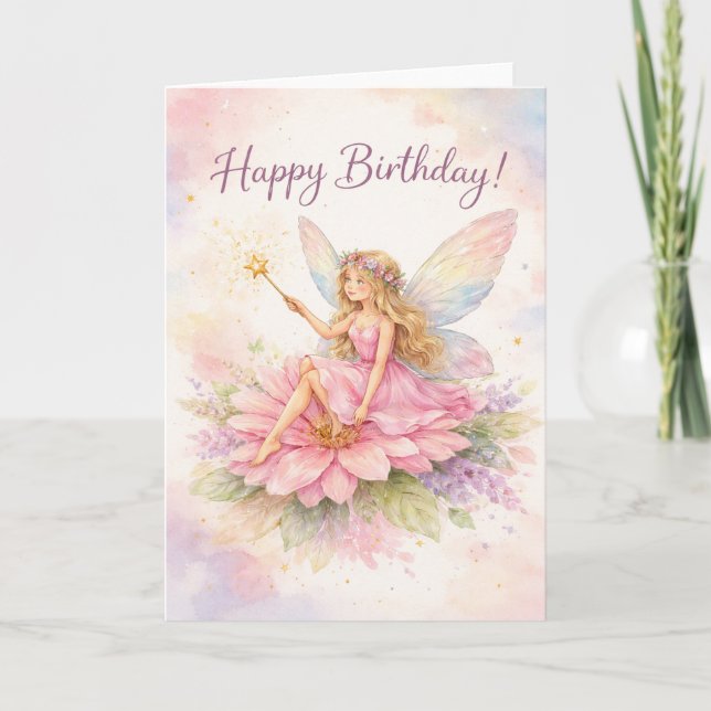 Tarjeta Happy Birthday - Fairy (Anverso)