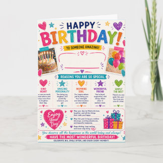 Tarjeta Happy Birthday fill in the Blank Name Space