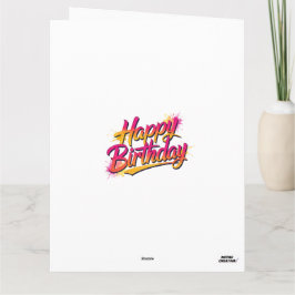 Tarjeta Happy Birthday Folded Greeting Card