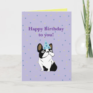 Tarjeta Happy birthday French Bulldog