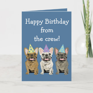 Tarjeta Happy birthday - French Bulldog Friends