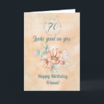 Tarjeta Happy Birthday Friend Watercolor Cactus<br><div class="desc">A beautiful watercolor cactus card to send to your Friend to express your love on her birthday</div>