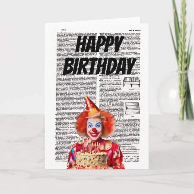 Tarjeta HAPPY BIRTHDAY from the Clown (Anverso)