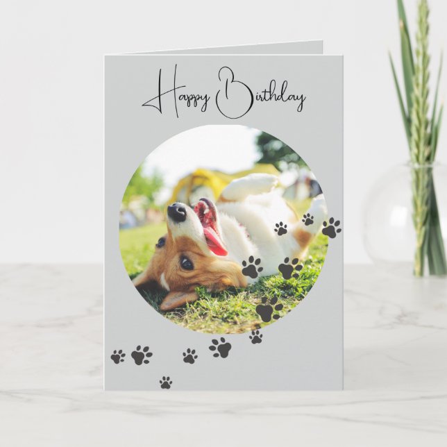 Tarjeta Happy Birthday from Your Furry Friend 2 Photos   (Anverso)