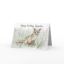 Happy Birthday Grandson Desert Gray Fox