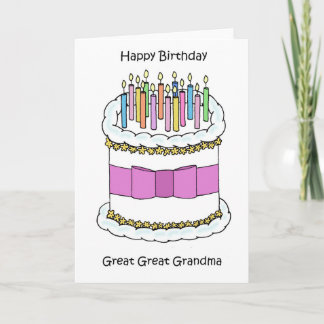 Tarjeta Happy Birthday Great Great Grandma