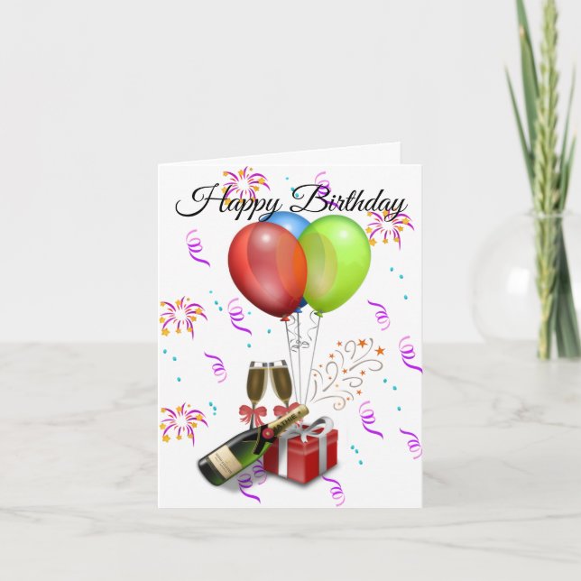Tarjeta Happy birthday Greeting Card (Anverso)