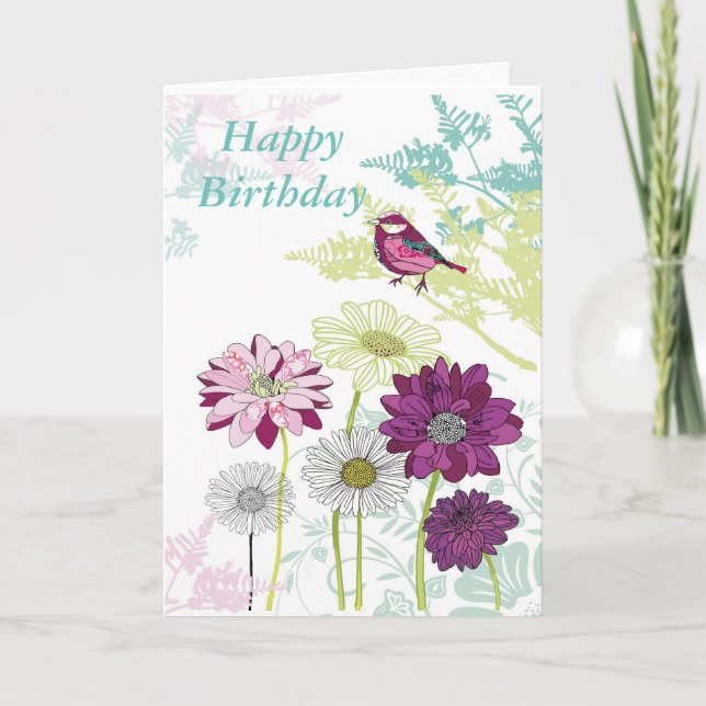 Tarjeta Happy Birthday greeting card (Anverso)