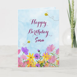 Tarjeta Happy Birthday Greetings Card 