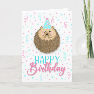 Tarjeta Happy Birthday Hedgie