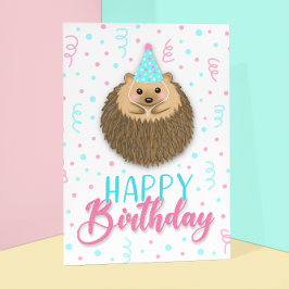Tarjeta Happy Birthday Hedgie