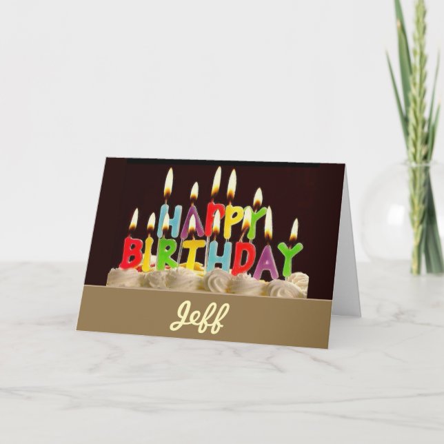 Tarjeta HAPPY BIRTHDAY! Jeff CARD PERSONALIZADO (Anverso)