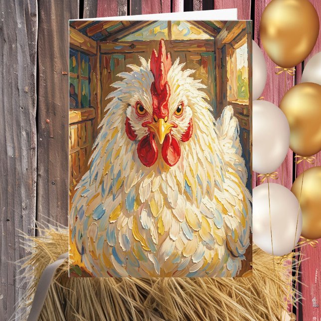 Tarjeta Happy Birthday Mother Clucker | Funny Chicken Pun (Subido por el creador)