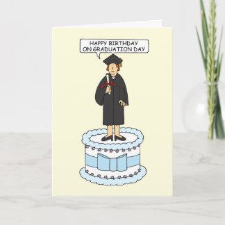Tarjeta Happy Birthday on Graduation Day for Her