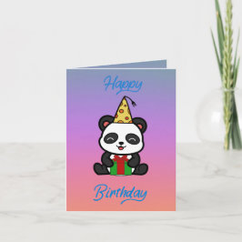 Tarjeta ‘Happy birthday’ panda verjaardags