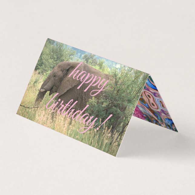 Tarjeta happy birthday safari  (Anverso)