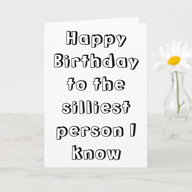 Tarjeta Happy Birthday Silly (Planta pequeña)