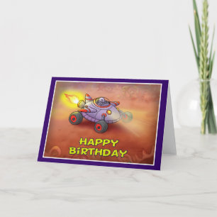 Tarjeta Happy Birthday Space style 003