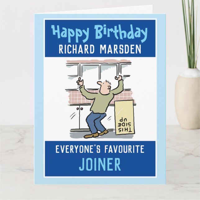 Tarjeta Happy Birthday to a Joiner or Carpenter (Anverso)