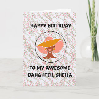 Tarjeta Happy Birthday! To My Daughte Folded Greeting Card