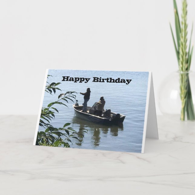 Tarjeta HAPPY BIRTHDAY to my FAVORITE FISHERMAN (Anverso)