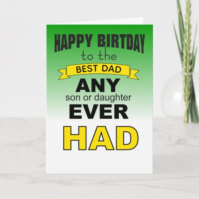 Tarjeta Happy birthday wish to dad (Anverso)