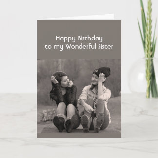 Tarjeta Happy Birthday Wonderful Sister Inspirational