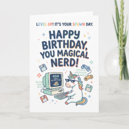 Tarjeta Happy Birthday You Magical Nerd