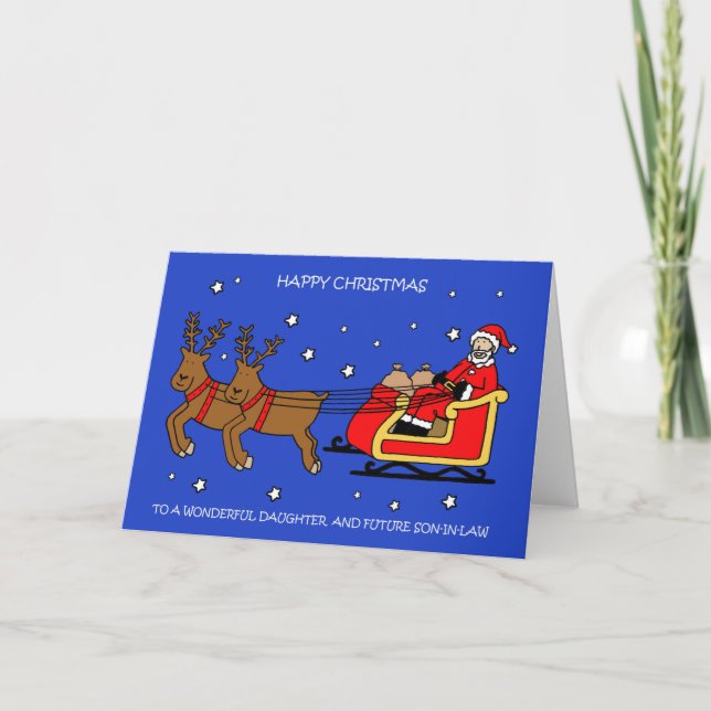Tarjeta Happy Christmas Daughter and Future Son-in-Law (Anverso)