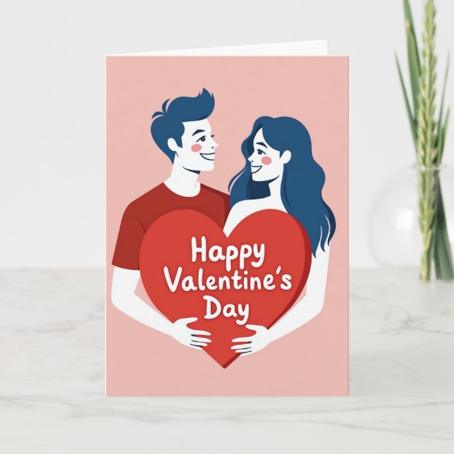 Tarjeta Happy Couple Valentines Day Card (Anverso)
