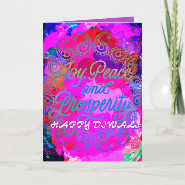 TARJETA HAPPY DIWALI (Anverso)