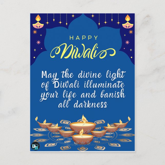 Tarjeta Happy Diwali Post (Anverso)