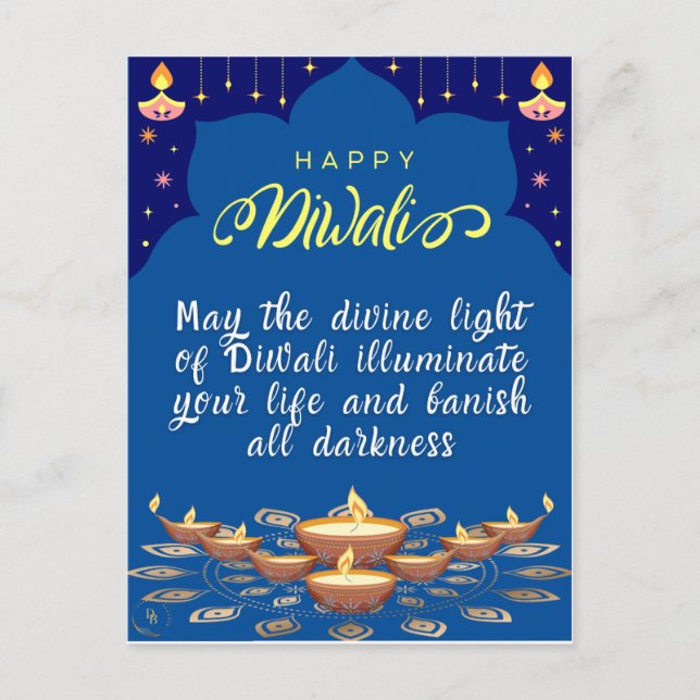 Tarjeta Happy Diwali Post (Anverso)