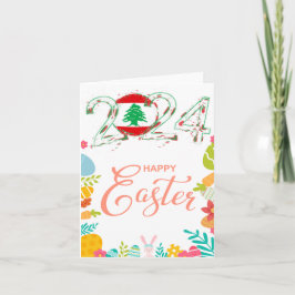 Tarjeta Happy Easter 2024 Greeting Card "Lebanon"