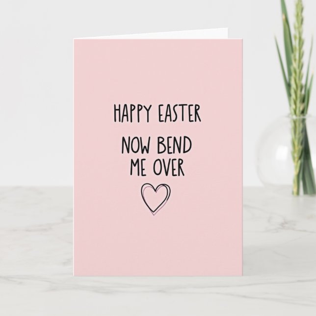 Tarjeta Happy Easter Bend Over Card (Anverso)