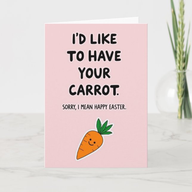 Tarjeta Happy Easter Carrot Card (Anverso)