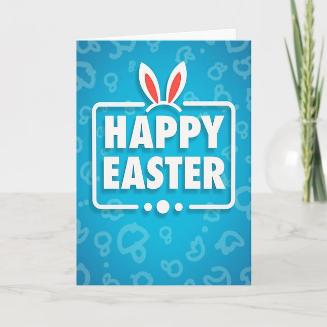Tarjeta Happy Easter Cute Bunny Card (Anverso)