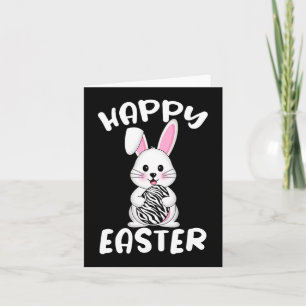 Tarjeta Happy Easter Egny Zebra Print Bunny Easter Co
