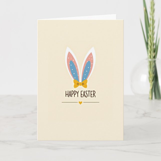 Tarjeta Happy Easter Fun Ears Card (Anverso)