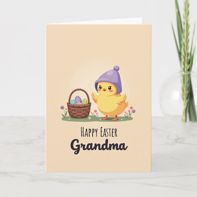 Tarjeta Happy Easter Grandma Greeting Card (Anverso)