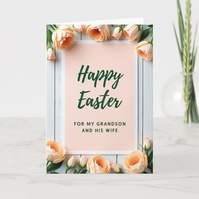 Tarjeta Happy Easter Grandson Wife Card (Anverso)