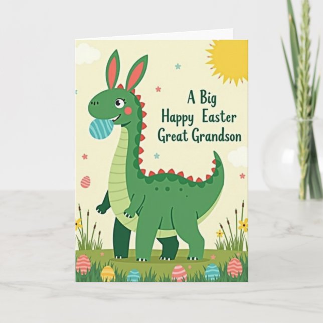 Tarjeta Happy Easter Great Grandson Card (Anverso)