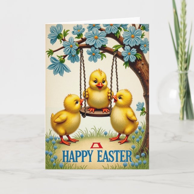 Tarjeta Happy Easter Hatchling Scene Card (Anverso)