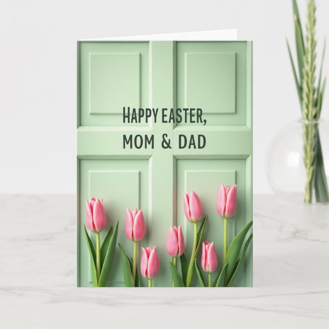 Tarjeta Happy Easter Parents Spring Card (Anverso)