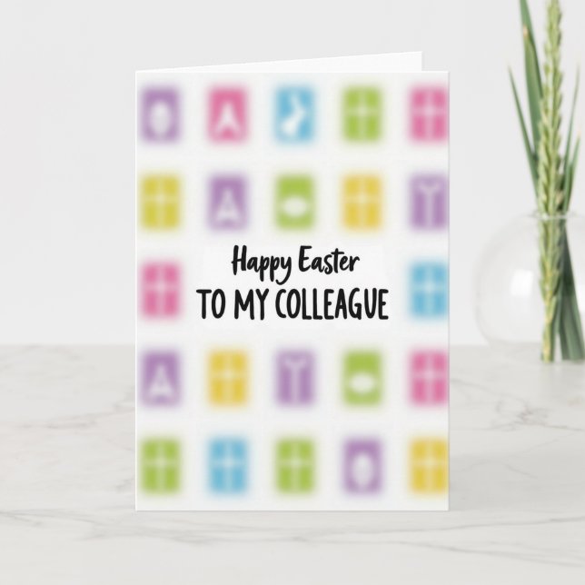 Tarjeta Happy Easter To My Colleague Card (Anverso)