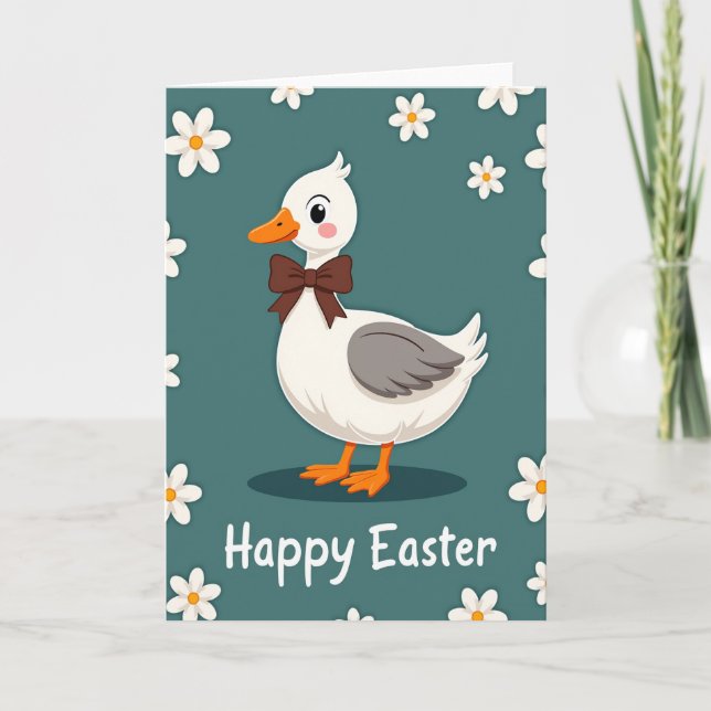 Tarjeta Happy Easter Waterfowl Friend Card (Anverso)