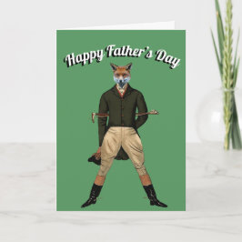 Tarjeta Happy Fathers Day Fox Hunter