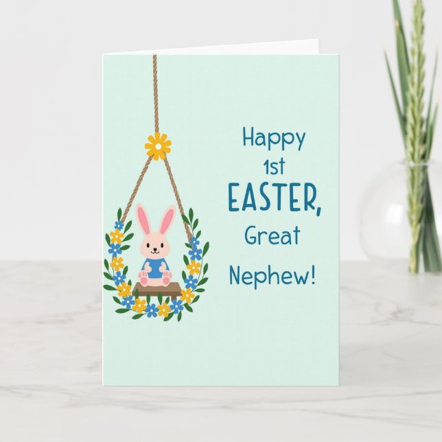 Tarjeta Happy First Spring Great Nephew Card (Anverso)