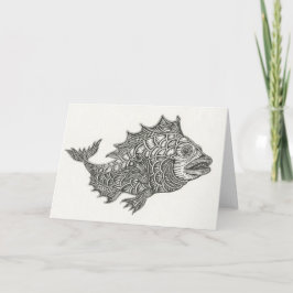 Tarjeta Happy Fish Notecard