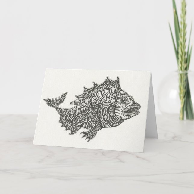 Tarjeta Happy Fish Notecard (Anverso)